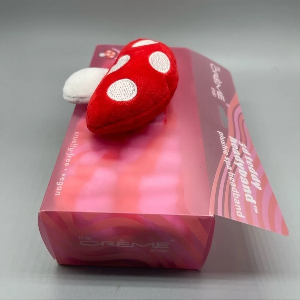 The Crème Shop 3D Teddy HeadyBand 🍄mush love🍄 Plushie Spa Headband, NWT